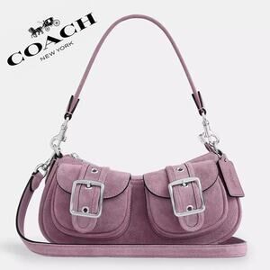 ❤️ Coach Ashton Bag suede/Silver/Light Violet